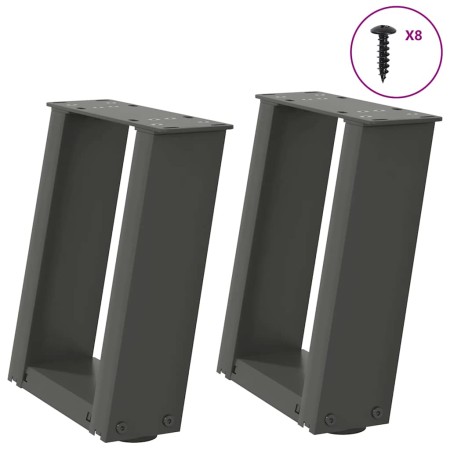 Patas de mesa centro forma U 2uds acero antracita 30x(30-31) cm de , Patas para mesas - Ref: Foro24-4012738, Precio: 60,81 €,...