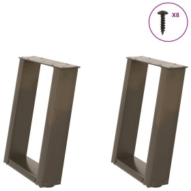 Patas para mesa de centro en forma de U 2 uds antracita acero de , Patas para mesas - Ref: Foro24-4012759, Precio: 60,26 €, D...