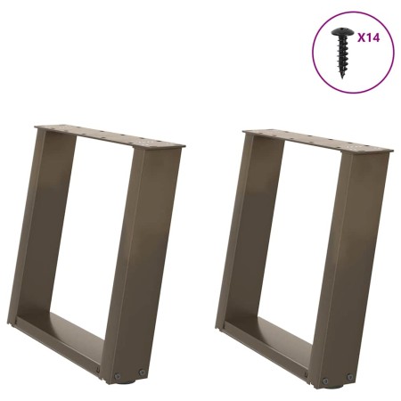 Patas para mesa de centro en forma de U 2 uds antracita acero de , Patas para mesas - Ref: Foro24-4012767, Precio: 71,21 €, D...