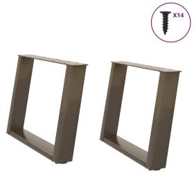 Patas para mesa de centro en forma de U 2 uds antracita acero de , Patas para mesas - Ref: Foro24-4012771, Precio: 75,95 €, D...