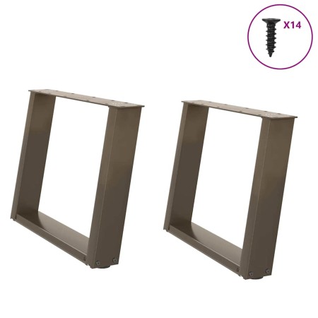 Patas para mesa de centro en forma de U 2 uds antracita acero de , Patas para mesas - Ref: Foro24-4012771, Precio: 75,95 €, D...
