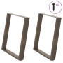 Patas para mesa comedor forma U 2uds acero natural 80x(72-73)cm de , Patas para mesas - Ref: Foro24-4012799, Precio: 93,59 €,...