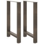 Patas para mesa de centro de acero natural 2 uds 60x(90-91) cm de , Patas para mesas - Ref: Foro24-4013335, Precio: 96,98 €, ...