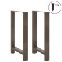 Patas para mesa de centro de acero natural 2 uds 60x(90-91) cm de , Patas para mesas - Ref: Foro24-4013335, Precio: 96,98 €, ...