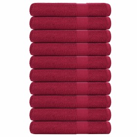 Toallas de sauna 10 uds 100% algodón burdeos 80x200 cm 360 gsm de , Toallas - Ref: Foro24-136745, Precio: 107,39 €, Descuento: %