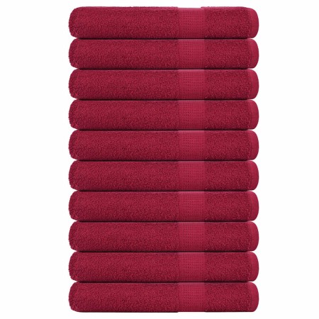 Toallas de sauna 10 uds 100% algodón burdeos 80x200 cm 360 gsm de , Toallas - Ref: Foro24-136745, Precio: 107,39 €, Descuento: %