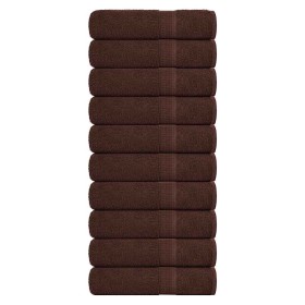 Toallas de baño 10 uds marrón 100x150 cm 360 gsm 100% algodón de , Toallas - Ref: Foro24-136766, Precio: 102,35 €, Descuento: %