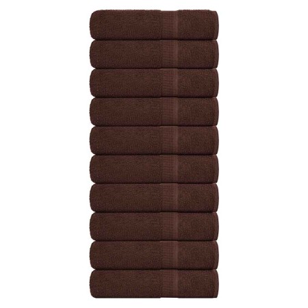 Toallas de baño 10 uds marrón 100x150 cm 360 gsm 100% algodón de , Toallas - Ref: Foro24-136766, Precio: 102,35 €, Descuento: %