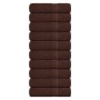 Toallas de baño 10 uds marrón 100x150 cm 360 gsm 100% algodón de , Toallas - Ref: Foro24-136766, Precio: 102,35 €, Descuento: %