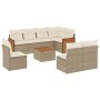 Set de sofás de jardín 9 pzas con cojines ratán sintético beige en Conjuntos de jardín | Comprar online en Foru.es