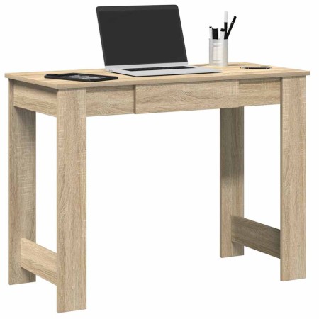 Escritorio madera contrachapada color roble sonoma 100x45x75 cm de , Escritorios - Ref: Foro24-860429, Precio: 67,37 €, Descu...