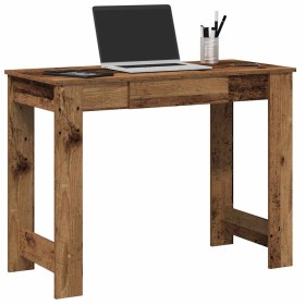 Escritorio de madera de ingeniería envejecida 100x45x75 cm de , Escritorios - Ref: Foro24-860434, Precio: 62,76 €, Descuento: %