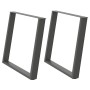 Patas para mesa comedor forma U 2uds antracita 90x(72-73) cm de , Patas para mesas - Ref: Foro24-4012802, Precio: 104,14 €, D...