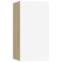 Mueble para TV madera contrachapada blanco y roble 30,5x30x60cm de vidaXL, Muebles TV - Ref: Foro24-803336, Precio: 42,71 €, ...