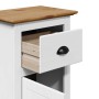 Mueble de baño BODO blanco y marrón 44x30x90 cm de , Muebles de baño - Ref: Foro24-4016858, Precio: 76,06 €, Descuento: %