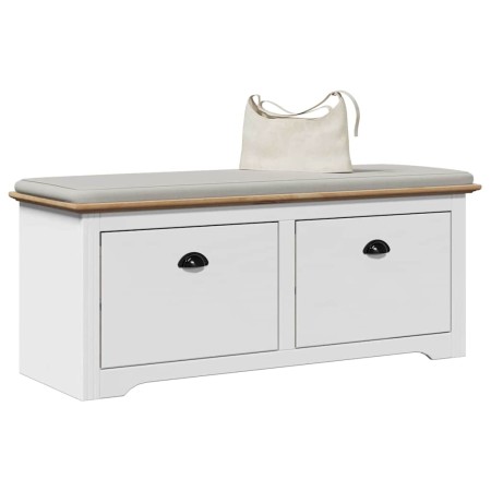 Banco de recibidor BODO blanco y marrón 114x40x45 cm de , Bancos para recibidores y almacenamiento - Ref: Foro24-4016870, Pre...