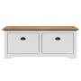 Banco de recibidor BODO blanco y marrón 114x40x45 cm de , Bancos para recibidores y almacenamiento - Ref: Foro24-4016870, Pre...