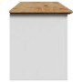 Banco de recibidor BODO blanco y marrón 114x40x45 cm de , Bancos para recibidores y almacenamiento - Ref: Foro24-4016870, Pre...