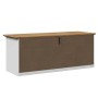 Banco de recibidor BODO blanco y marrón 114x40x45 cm de , Bancos para recibidores y almacenamiento - Ref: Foro24-4016870, Pre...