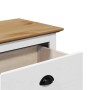 Banco de recibidor BODO blanco y marrón 114x40x45 cm de , Bancos para recibidores y almacenamiento - Ref: Foro24-4016870, Pre...