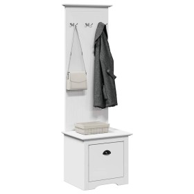 Mueble de entrada con ganchos BODO blanco 50x40x157 cm de , Bancos para recibidores y almacenamiento - Ref: Foro24-4016872, P...