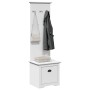 Mueble de entrada con ganchos BODO blanco 50x40x157 cm de , Bancos para recibidores y almacenamiento - Ref: Foro24-4016872, P...