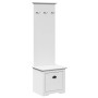 Mueble de entrada con ganchos BODO blanco 50x40x157 cm de , Bancos para recibidores y almacenamiento - Ref: Foro24-4016872, P...