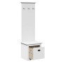 Mueble de entrada con ganchos BODO blanco 50x40x157 cm de , Bancos para recibidores y almacenamiento - Ref: Foro24-4016872, P...