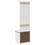 Mueble de entrada con ganchos BODO blanco 50x40x157 cm de , Bancos para recibidores y almacenamiento - Ref: Foro24-4016872, P...
