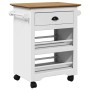 Carrito de cocina BODO blanco y marrón 67,5x45x80 cm de , Carros de cocina y comedor - Ref: Foro24-4016879, Precio: 110,44 €,...