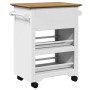 Carrito de cocina BODO blanco y marrón 67,5x45x80 cm de , Carros de cocina y comedor - Ref: Foro24-4016879, Precio: 110,44 €,...