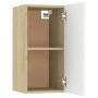 Mueble para TV madera contrachapada blanco y roble 30,5x30x60cm de vidaXL, Muebles TV - Ref: Foro24-803336, Precio: 41,58 €, ...