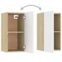 Mueble para TV madera contrachapada blanco y roble 30,5x30x60cm de vidaXL, Muebles TV - Ref: Foro24-803336, Precio: 41,58 €, ...