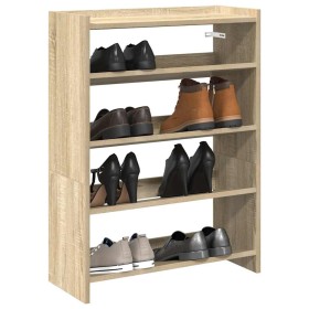 Mueble zapatero madera contrachapada roble sonoma 60x25x81 cm de , Zapateros y organizadores de calzado - Ref: Foro24-859880,...