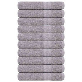 Toallas de sauna 10 uds 100% algodón gris 80x200 cm 360 gsm de , Toallas - Ref: Foro24-136841, Precio: 113,87 €, Descuento: %