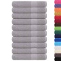 Toallas de sauna 10 uds 100% algodón gris 80x200 cm 360 gsm de , Toallas - Ref: Foro24-136841, Precio: 113,87 €, Descuento: %