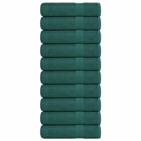 Toallas de baño 10 uds verde 100x150 cm 360 gsm 100% algodón de , Toallas - Ref: Foro24-136862, Precio: 102,35 €, Descuento: %