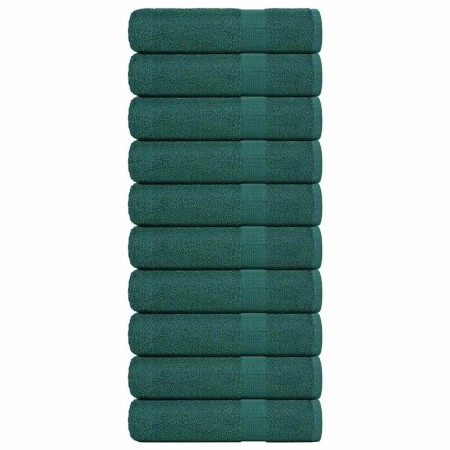 Toallas de baño 10 uds verde 100x150 cm 360 gsm 100% algodón de , Toallas - Ref: Foro24-136862, Precio: 102,35 €, Descuento: %