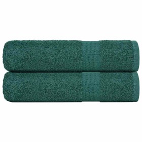 Toallas de baño 2 uds verde 100x150 cm 360 gsm 100% algodón de , Toallas - Ref: Foro24-136860, Precio: 28,29 €, Descuento: %