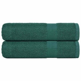 Toallas de ducha 2 uds 100% algodón verde 70x140 cm 360 gsm de , Toallas - Ref: Foro24-136857, Precio: 31,68 €, Descuento: %