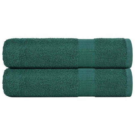 Toallas de ducha 2 uds 100% algodón verde 70x140 cm 360 gsm de , Toallas - Ref: Foro24-136857, Precio: 31,68 €, Descuento: %