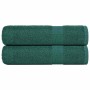 Toallas de ducha 2 uds 100% algodón verde 70x140 cm 360 gsm de , Toallas - Ref: Foro24-136857, Precio: 31,68 €, Descuento: %