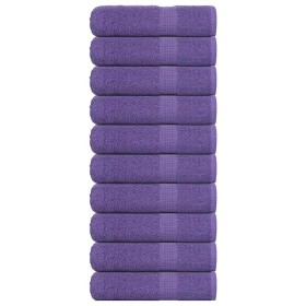Toallas de invitados 10uds 100% algodón púrpura 70x140cm 360gsm de , Toallas - Ref: Foro24-136883, Precio: 82,06 €, Descuento: %