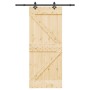 Puerta corredera con herrajes madera maciza de pino 85x210 cm de , Puertas - Ref: Foro24-3332629, Precio: 185,92 €, Descuento: %