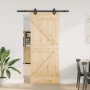Puerta corredera con herrajes madera maciza de pino 85x210 cm de , Puertas - Ref: Foro24-3332629, Precio: 185,92 €, Descuento: %