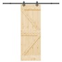 Puerta corredera con herrajes madera maciza de pino 70x210 cm de , Puertas - Ref: Foro24-3332634, Precio: 192,97 €, Descuento: %