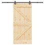 Puerta corredera con herrajes madera maciza de pino 95x210 cm de , Puertas - Ref: Foro24-3332636, Precio: 229,88 €, Descuento: %