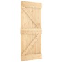 Puerta corredera con herrajes madera maciza de pino 85x210 cm de , Puertas - Ref: Foro24-3332641, Precio: 192,54 €, Descuento: %