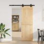 Puerta corredera con herrajes madera maciza de pino 70x210 cm de , Puertas - Ref: Foro24-3332676, Precio: 161,43 €, Descuento: %