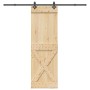 Puerta corredera con herrajes madera maciza de pino 70x210 cm de , Puertas - Ref: Foro24-3332778, Precio: 183,73 €, Descuento: %